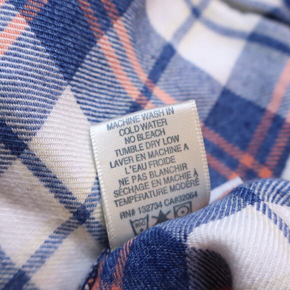 CLOTH & STONE Plaid Button Up Shirt Blue Collared Long Sleeve Women's M - Picture 11 of 11